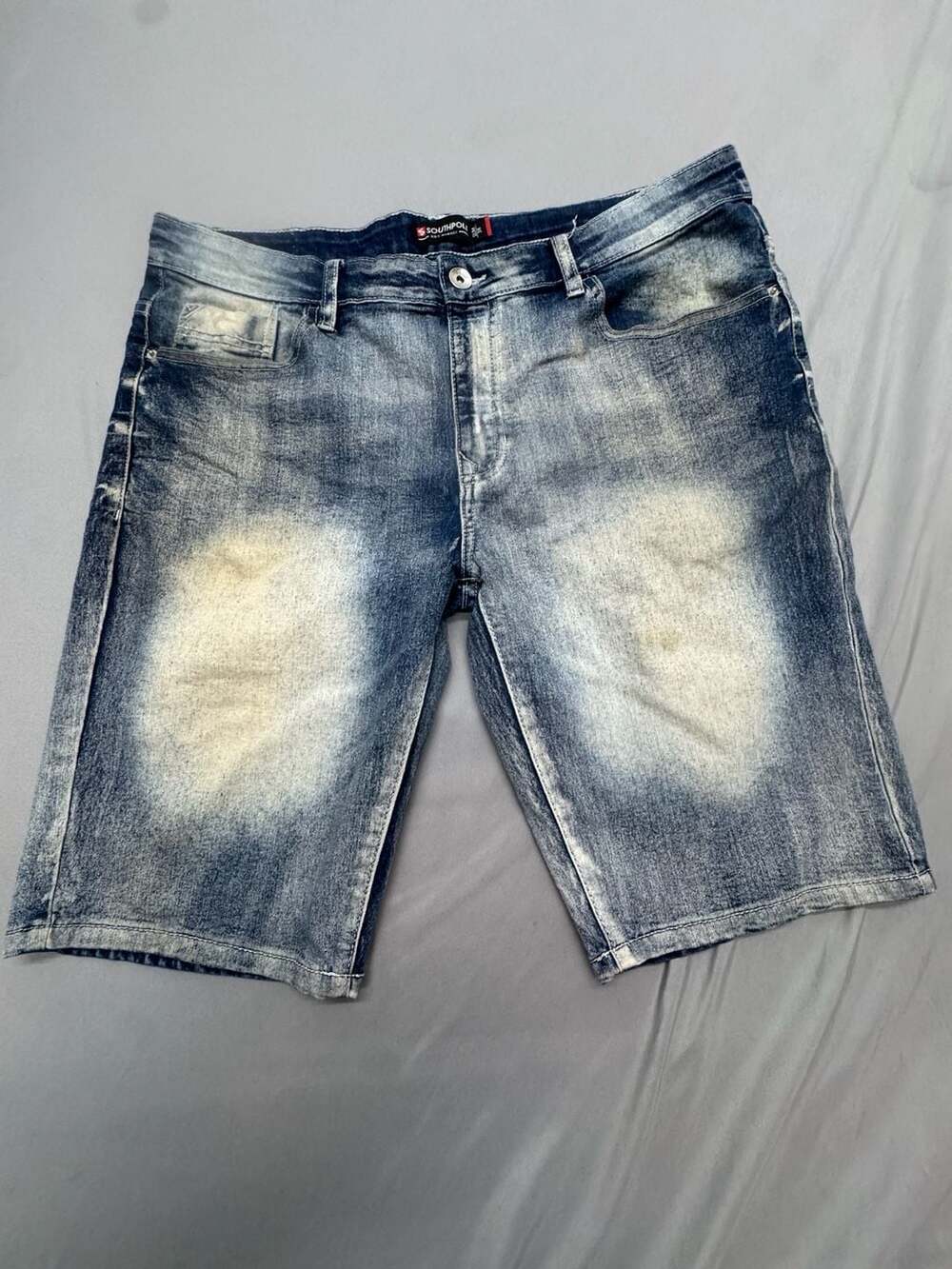 Southpole Jean Shorts Jorts Mens 32 Slim Medium Blue Stretch Denim Hip Hop Y2K